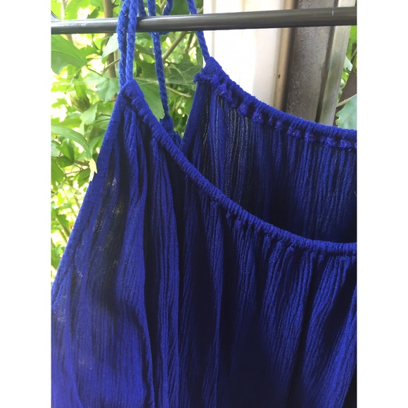 Royal Blue Forever 21 Plus Tassel Tank - Picture 2 of 3